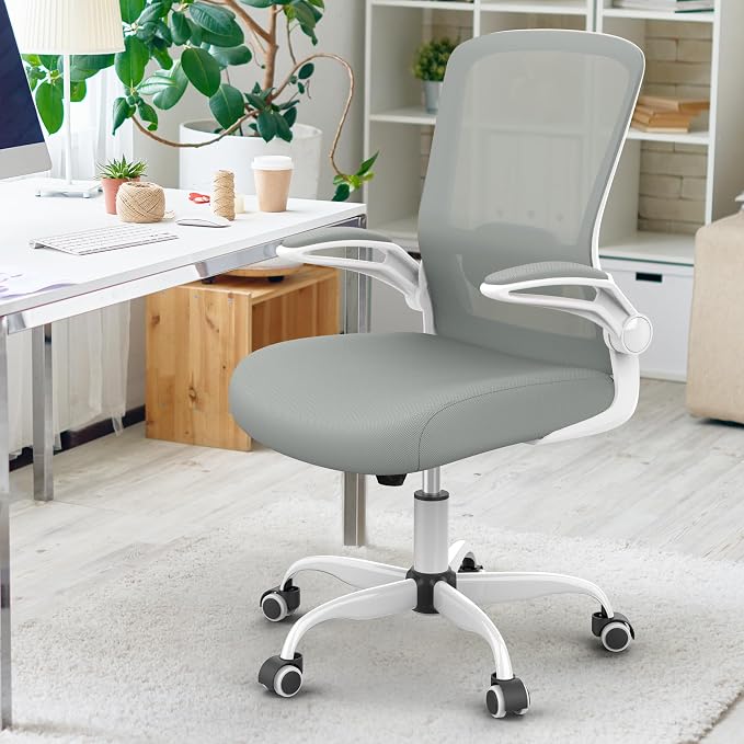 Mimoglad Ergonomic High Back Mesh Office Chair, Adjustable Lumbar Support, Thickened Seat Cushion (Modern, Moon Gray) - Image 8