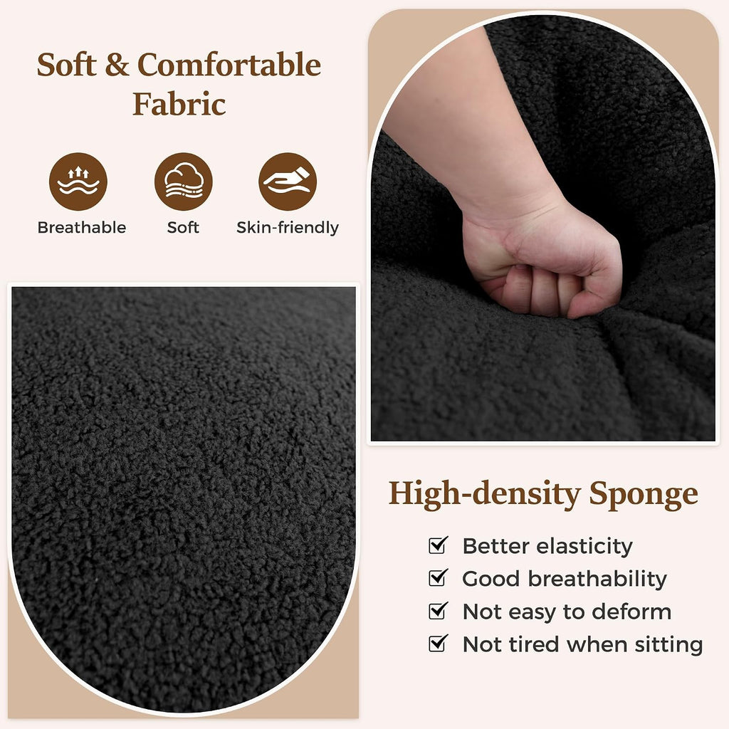 Human Dog Bed, Lazy Sofa Couch, Plush Floor Gaming Chair,5 Adjustable Position, sit, Sleep, fold, Suit to Put in Bedroom, Living Room,Space Saving Design (Black) - Image 7