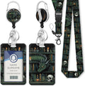 Goth Dragon Lanyards for ID Badges, Badge Holder Retractable Clip by Gctriki