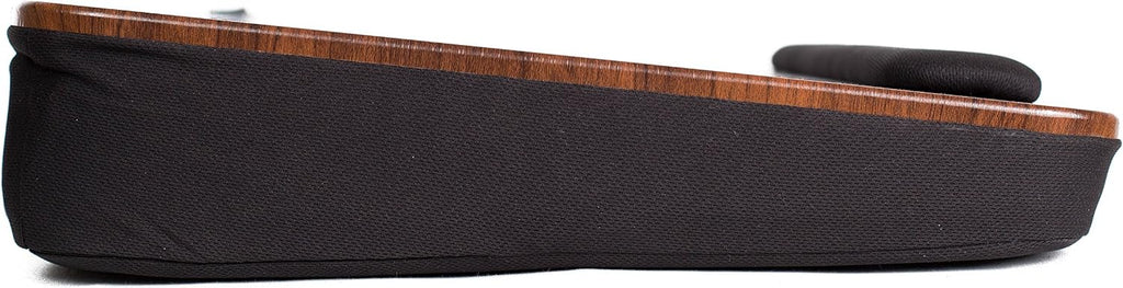 Multi Tasking Lap Desk with Memory Foam Cushion | Tablet Slot | Fits Laptops Up to 17" | Tablets Up to 9.6" | Black | Walnut Wood Top | Computer Lap Tray - Image 5