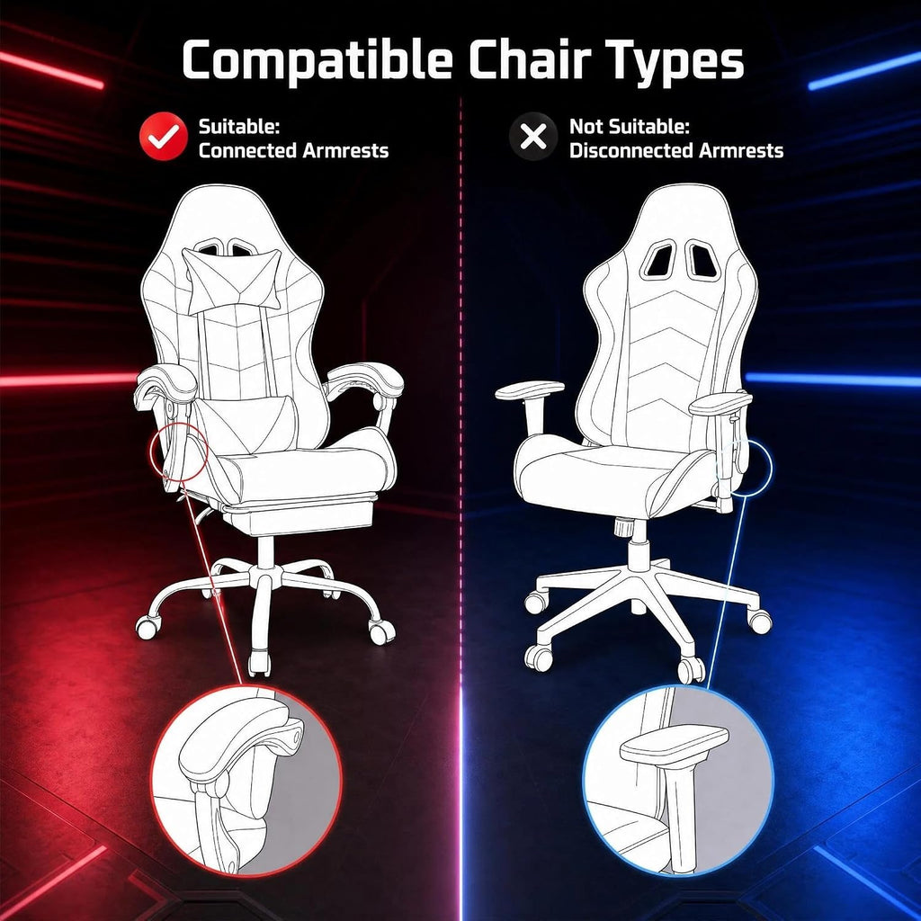 Gaming Chair Cover, 4-Piece Set Stretchy Jacquard Slipcover with Zipper & Straps for Reclining Racing Chair, Anti-Slip & Pet Scratch Resistant, Machine Washable, Sage Green - Image 6