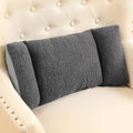 Queekay Fleece Lumbar Support Pillow 3 Section Back Pillow Office Chair for Back Support Comfortable Lumbar Cushion for Car Seat Pain Relief Sofa Rest(Dark Gray) by Queekay