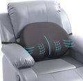 HOMBYS Ergonomic Lumbar Support Pillow for Recliner, Memory Foam Back Support for Recliner Chairs with Silky Cooling Cover, Washable & Orthopedic Design for Lower Back Pain Relief (Grey) by HOMBYS