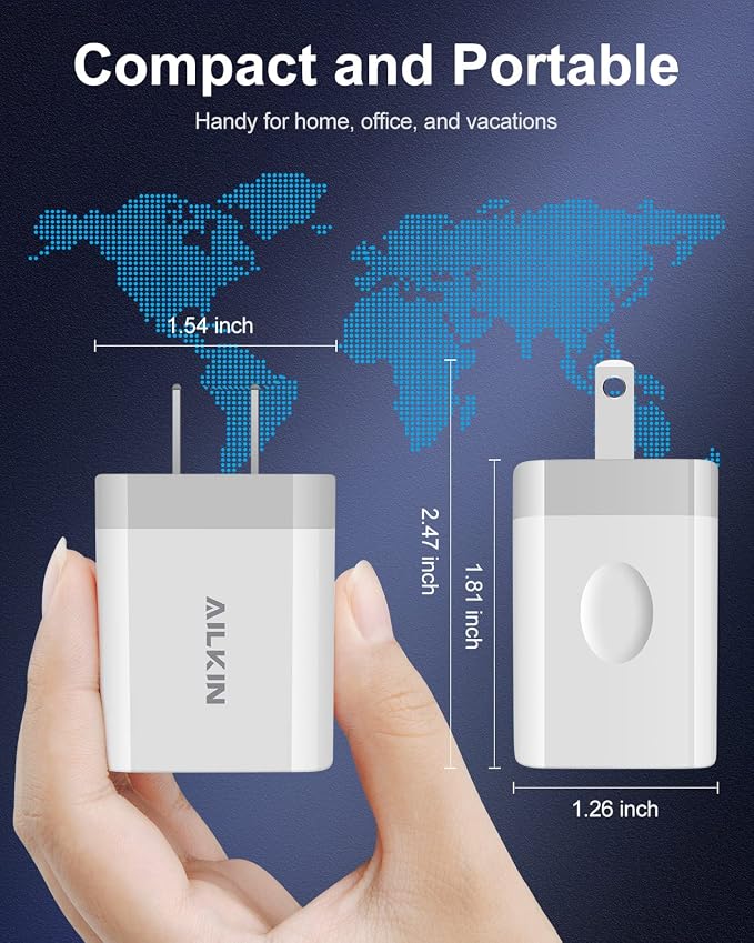 USB C Charger Block, 20W PD Wall Charger C Type Fast Charging Power Adapter | USB Plug Brick Cube Box Station for iPhone 17 16e 16 15 14 13 Pro Max 13 Mini Pro Max Apple USBC Outlet Typec Port Connector - Image 5
