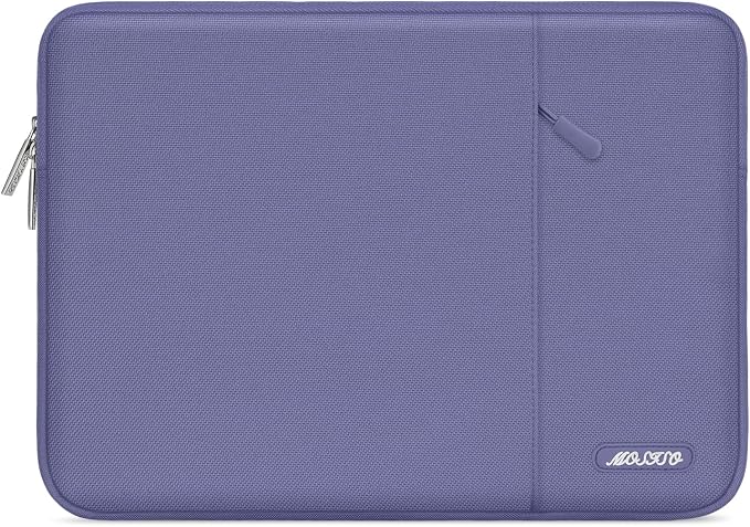 MOSISO Laptop Case 15 inch, Laptop Sleeve Bag with Pocket | Compatible with MacBook Air 15 inch M5 M4 M3 M2 2026-2023, Dell XPS, Polyester Vertical Computer Bag, Lavender Gray by MOSISO