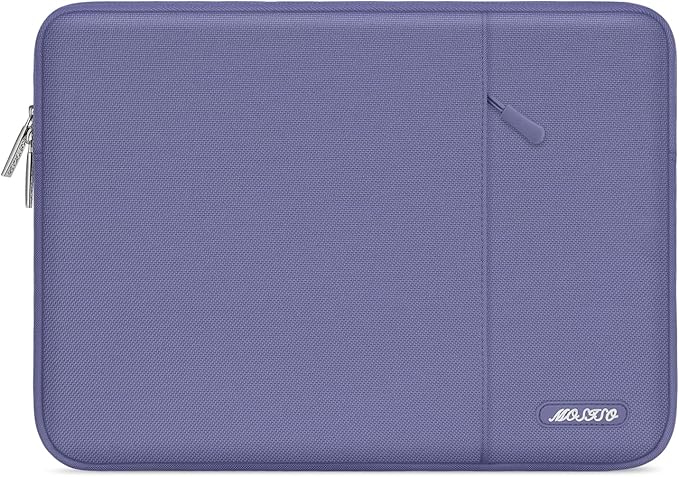 MOSISO Laptop Case 14 inch, Laptop Sleeve Bag with Pocket | Compatible with HP Lenovo Dell ASUS Acer, HP Stream, Dell Latitude, Polyester Vertical Computer Bag, Lavender Gray by MOSISO