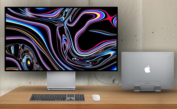Aluminum Dual Vertical Laptop Stand Dock Holder, Supports 2 Devices, Adjustable Slot Width 15-36mm, Space-Saving Upright Storage for MacBook and Laptops - Image 2