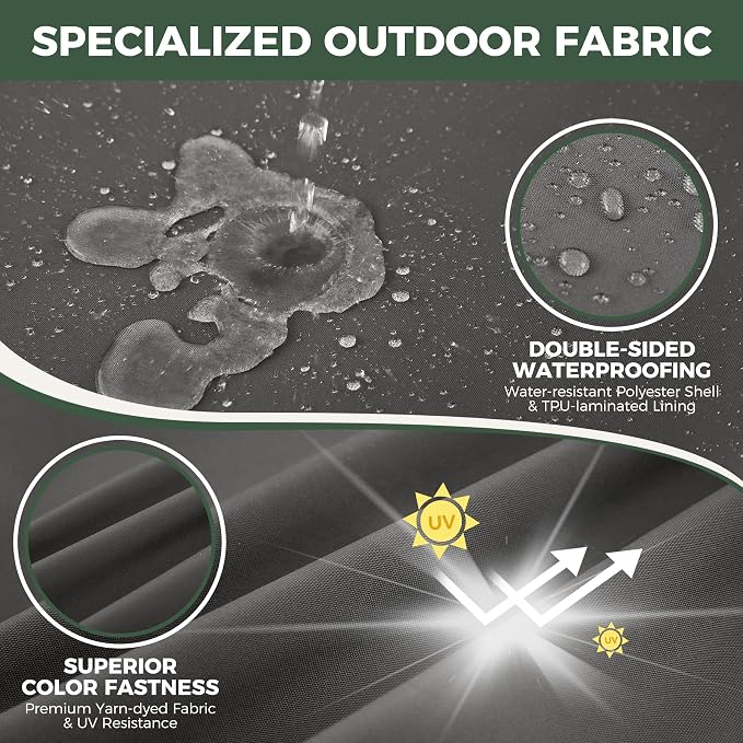 Outdoor Cushions for Patio Furniture, Outdoor Seat Cushion Set 24 x 24 x 5.75 in, Waterproof & Fade Resistant Outdoor Chair Cushions, Patio Cushion with Removable Cover, Set of 6, Dark Grey - Image 4