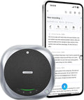6-Mic Conference Speakerphone for Hybrid Meetings, Up to 25 Hours, Black | AI noise reduction, 90° focused pickup, 360° voice pickup, 20 ft range, voice/music modes, Bluetooth, NFC, USB, room coverage by FocusonHumanizedIntelligentVoicelnteractionTechnology