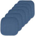 Sweet Home Collection Cushion Memory Foam Chair Pads Honeycomb Nonslip Back Seat Cover 16" x 16" 6 Pack Blue by SweetHomeCollection