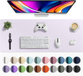 Aothia Faux Leather Desk Mat - Large Mouse Pad, Non-Slip PU Leather Blotter, Waterproof Writing Surface for Office and Home (Soft Lavender, 42" x 17") by Aothia