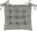 HLOVME Corduroy Chair Cushion with Ties Ultra Soft Warm Floor Cushion for Kids Reading Nook Comfortable Square Seat Cushion for Adult 15.7”x15.7”, Grey by HLOVME