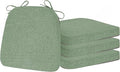 ELFJOY Non-Slip Chair Cushions for Dining Chairs Sage Green 16.7"x16" | 4 Pack, with Ties and Washable Cover, U Shape, Breathable Fabric, for Kitchen Dining Office Folding Chairs，Comfortable by ELFJOY