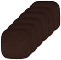 Sweet Home Collection Cushion Memory Foam Chair Pads Honeycomb Nonslip Back Seat Cover 16" x 16" Brown, Pack of 6 by SweetHomeCollection