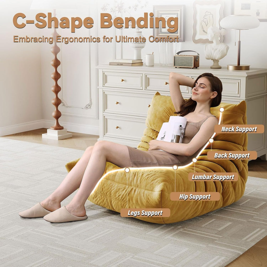 Bean Bag Chair for Adults, Memory Foam Bean Bag Sofa with Waterproof Fabric - Image 4