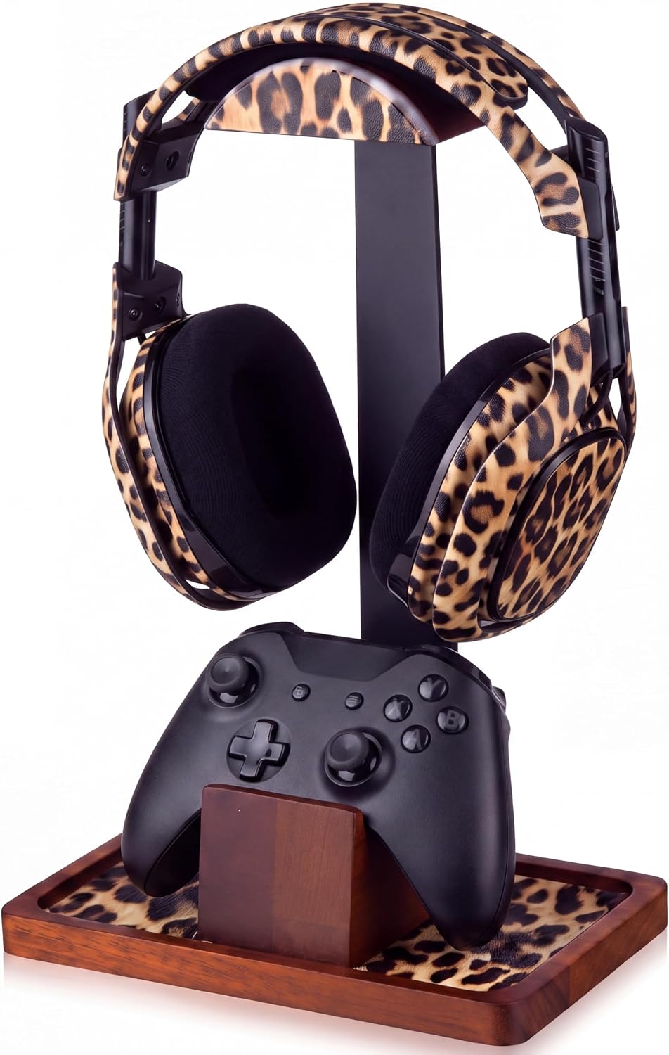 Yookeer Leopard Headphone Stand with Controller Holder Storage Base by Yookeer
