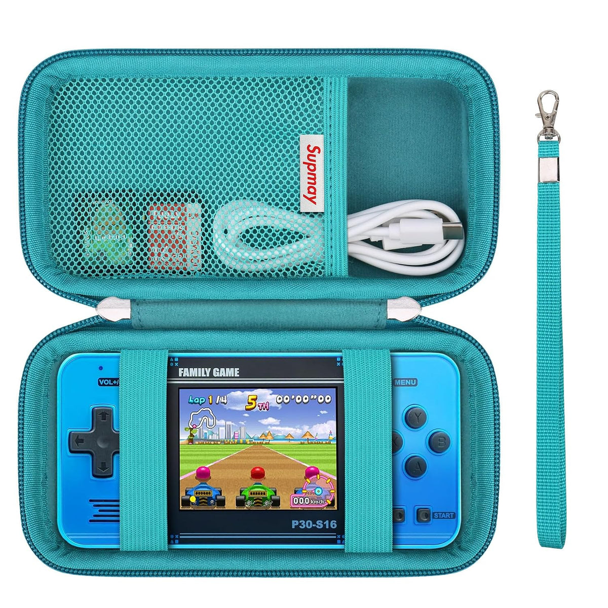 Supmay Carrying Case Compatible with WELLST-G Handheld Game for Kids, Green by Supmay