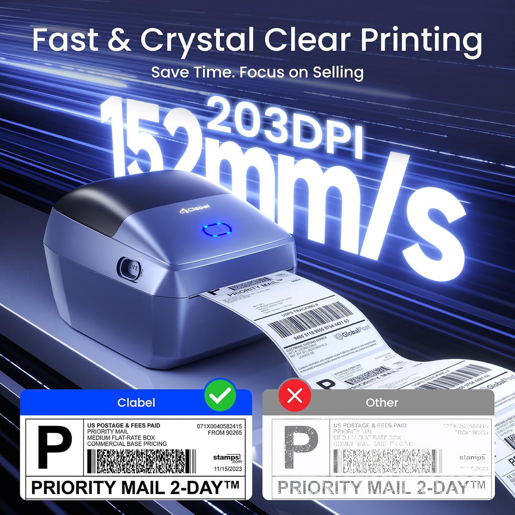 CLABEL G4 4x6 Shipping Label Printer with Built-in Paper Bin Small Business - Image 3