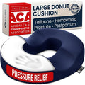 5 STARS UNITED Donut Pillow for Tailbone Pain & Hemorrhoids – Large Memory Foam Seat Cushion for Bed Sore-Prone Areas & Pressure Relief – Prostate, Postpartum & Pregnancy Support, Blue Mesh Cover by 5STARSUNITED
