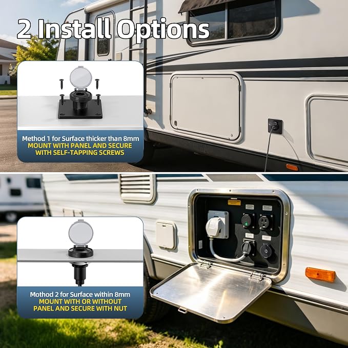 Starlink Mini RV Cable Pass Through Kit, Panel Mounting Waterproof 2 Packs | Aluminum DC 5.5 x 2.1 Socket for Campervan, Caravan, Motorhome, Battery Box - Image 3