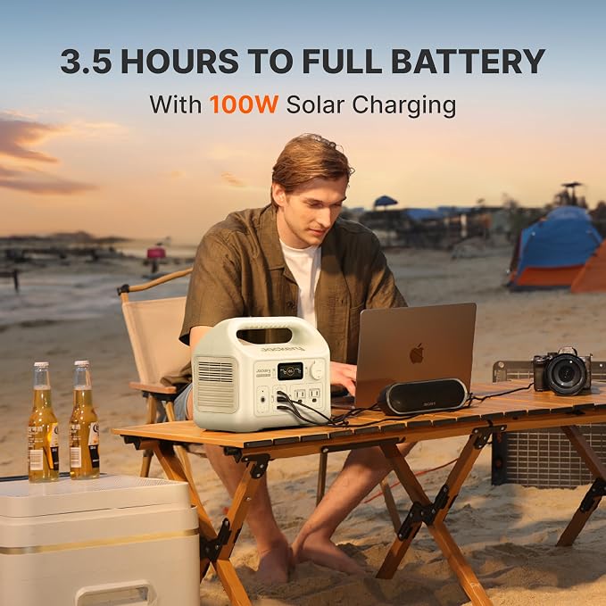 Jackery Portable Power Station Explorer 300 Dune White, 292Wh | Backup LiFePO4 Battery, Solar Generator for Outdoors Camping Travel Hunting Blackout (Solar Panel Optional) - Image 6