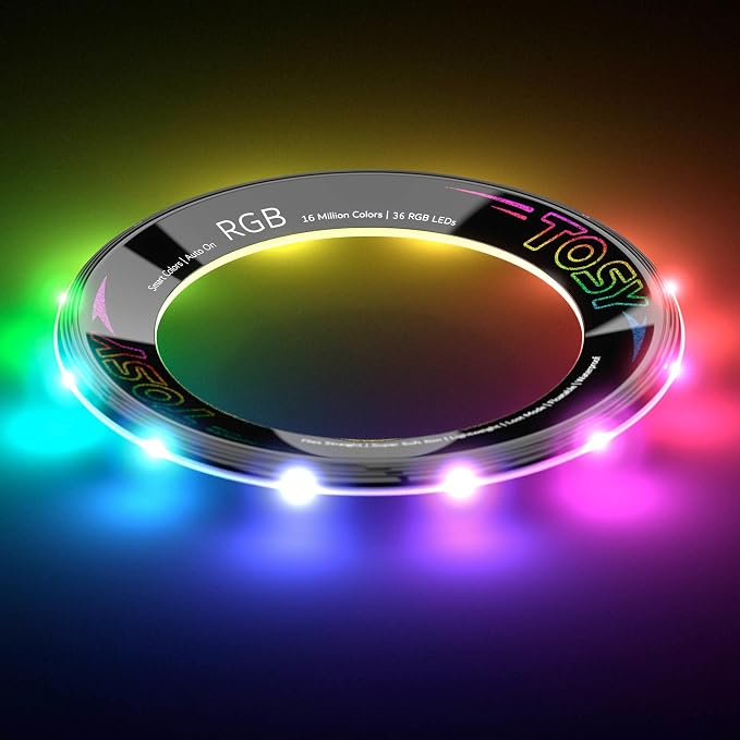 TOSY Flying Ring - 36 RGB Multicolor or 12 Monocolor LEDs, Super Bright, Lost Mode, Auto Light Up, Camping Essentials for Kid/Teen/Boy/Girl, Safe & Soft, Waterproof, Pool/Beach Games, Lightweight Toy - Image 2