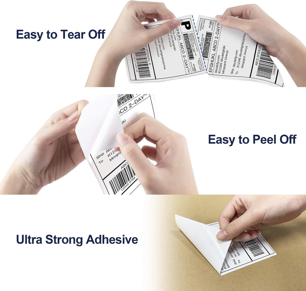 POLONO 4x6 Thermal Labels Fanfold, 500 Shipping Labels for Label Printer - Image 4