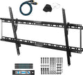 Cheetah Tilt TV Wall Mount for 37-86" TVs (Newer Displays up to 100"), Includes 10ft HDMI Cable, 165lbs Max VESA 800x400mm, Fits 16, 24, 32" Studs, Ultra Low 1.3" Profile Adjusts to 15 Degree Tilt by Cheetah