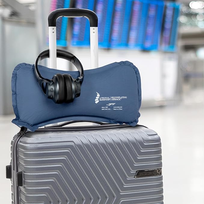 OPTP The Original McKenzie Self-Inflating AirBack Travel Lumbar Support | Self-inflating lumbar support pillow, adjust to any seat - car, plane, bleachers - folds easily to fit in a bag or purse - Image 5