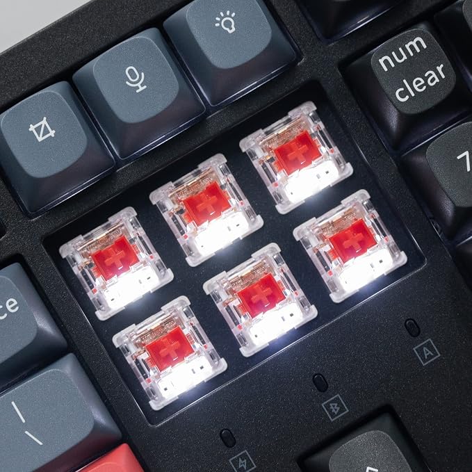 Keychron K10 Pro Wireless Custom Mechanical Keyboard, Full-Size QMK/VIA Programmable Bluetooth/Wired White Backlight with Hot-swappable Keychron K Pro Red Switch Compatible with Mac Windows Linux | QMK Programmable Bluetooth/Wired White Backlit with Ho... - Image 8