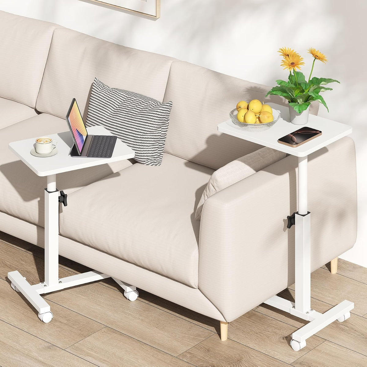 TUTOTAK C Table End Table Adjustable Height, TV Tray Table for Small Spaces - Image 6