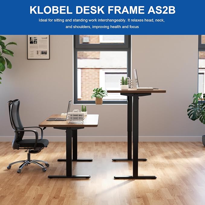 Electric Standing Desk Frame, Dual Motor Base, 39"-71" Fit | Electric standing desk frame with dual motors supports DIY desktops from 39"-71" for flexible sit-stand workstations. - Image 8
