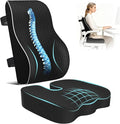 Memory Foam Seat Cushion for Office Chair and Car Seat | Sciatica & Hip & Coccyx Pain Relief Desk Chair Cushion for Long Sitting Office Workers, Car Drivers, Wheelchair, Home by XBUXAIOZL