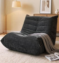 Adults Bean Bag Chair Floor Couch for Bedroom, Grey Chenille by fond + found