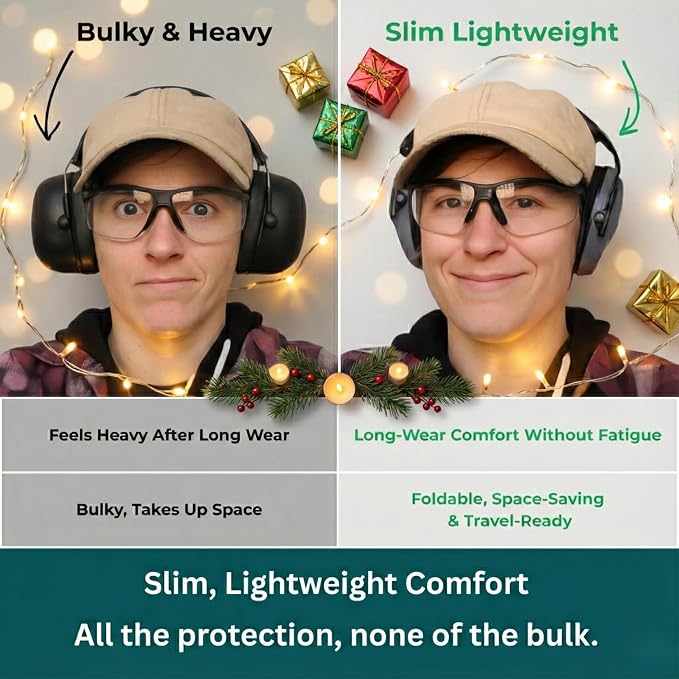 Pro For Sho 34dB NRR Hearing Protection Ear Muffs – Highest NRR Compact Design Ear Protection for Loud Events & Sensory Use - Image 4