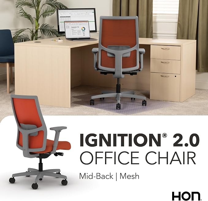 HON Ignition 2.0 Ergonomic Office Chair, Lumbar Support, Salamander - Image 7