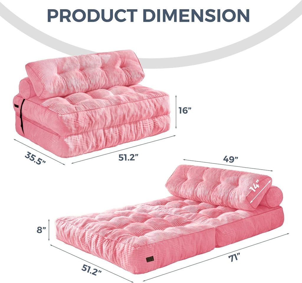 MAXYOYO Folding Sofa Bed, Convertible Chair Bed with Pillow - Image 2