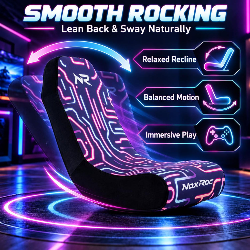 Foldable Floor Gaming Chair without RGB Led Lights for Teens Adults - Image 4