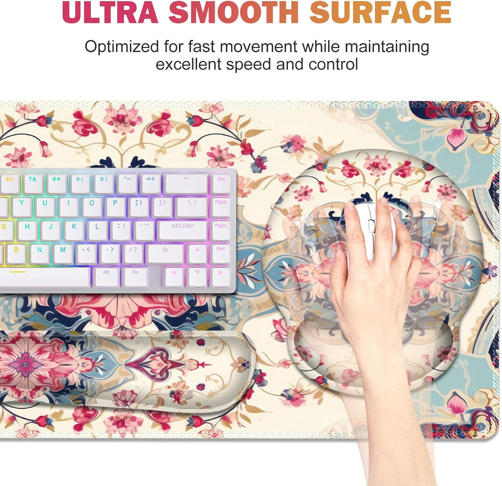 Gaming Mouse Pad, Large Desk Mat Cute Desk Pad Protector, 4in1 XXL Mousepad - Image 2