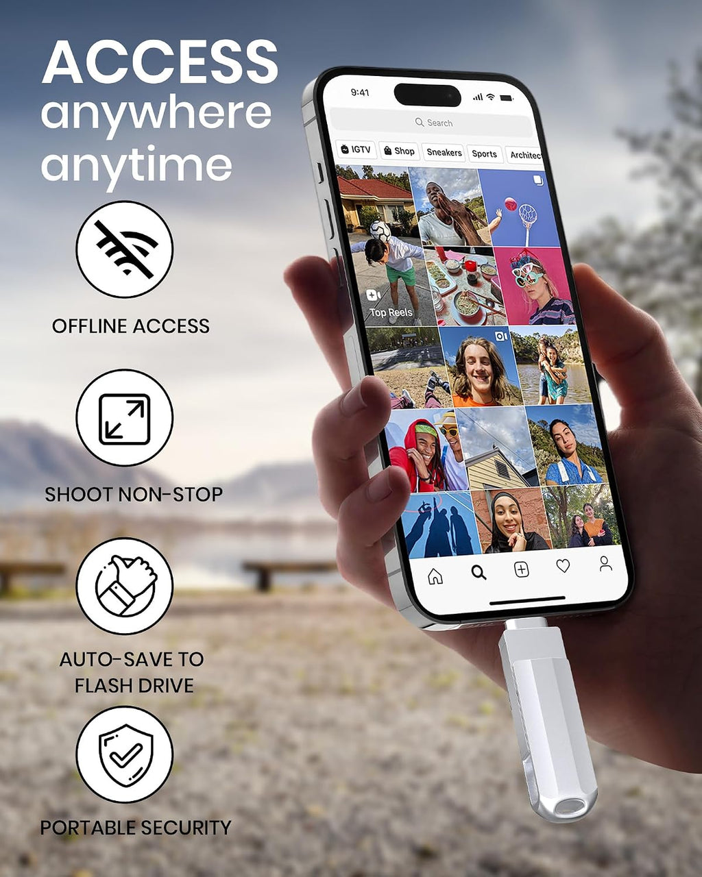 64GB Flash Drive for iPhone/iPad, USB-C Photo Stick with USB-A Adapter - Image 6