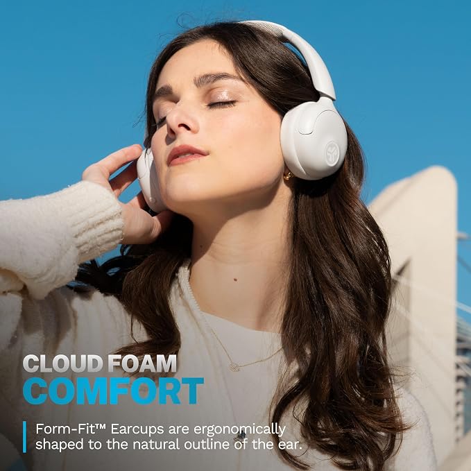 JLab, Go Lux ANC, On Ear Headphones, Active Noise Cancelling, Bluetooth MultIPoint, Cloud White - Image 5