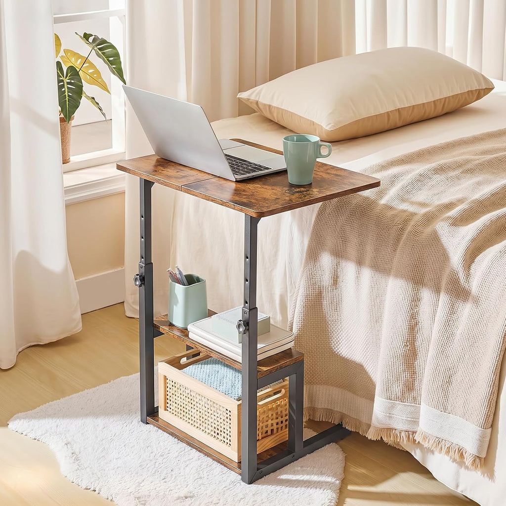 HOORBO Adjustable Height End Table, 3-Tier C Shaped Side Table for Couch - Image 5