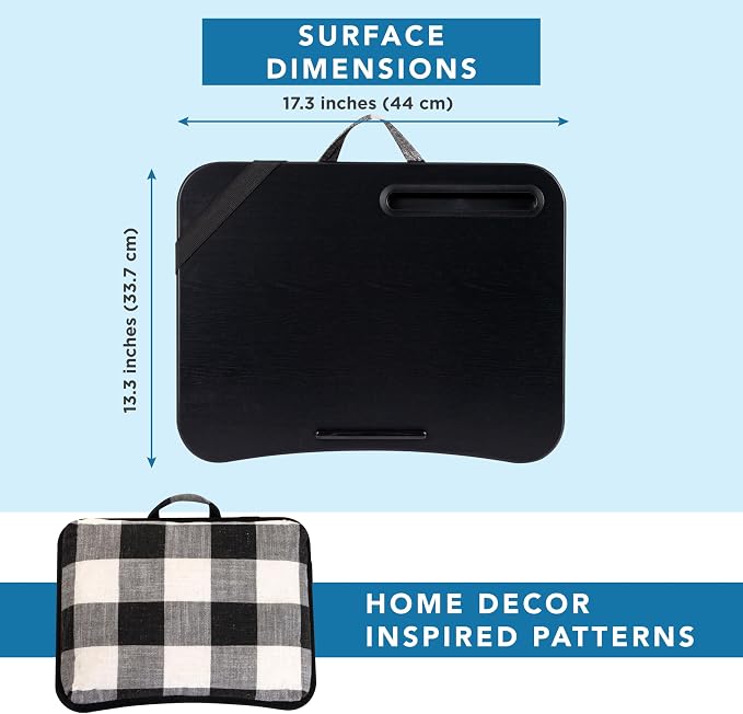 LAPGEAR Designer Lap Desk – Buffalo Check, 2-Pack with Storage Basket - Image 6