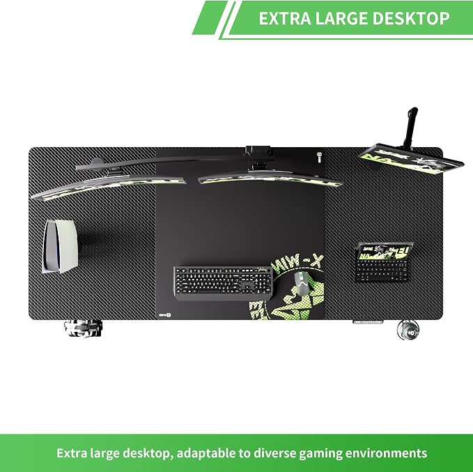 X-Win 71" Electric Standing Desk, 4-Leg Height Adjustable Gaming Desk | 4-leg standing desk design delivers enhanced stability and support, keeping gaming setups and workstations steady. - Image 8