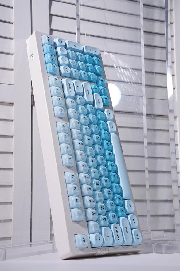 ZORNHER ZH980 Foundation Wireless Mechanical Keyboard,95% Blue Creamy Keyboard with Number Pad,Hot-Swappable Gaming Keyboard,Jelly Keycaps,Creamy Sounding Linear Switches,Hot-Swappable,Full Size - Image 6