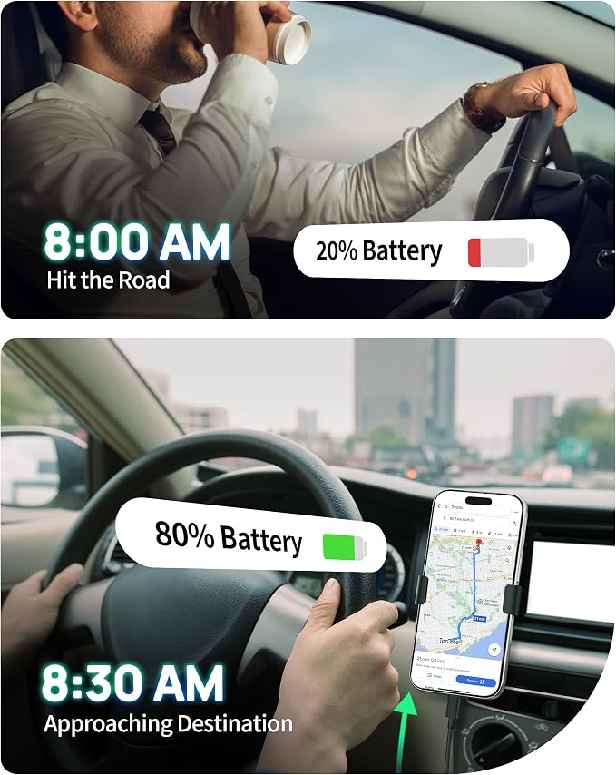 USB C Car Charger, 3Port 67W Dual USBC & USB-A Car Phone Fast Power Adapter | Fast Charging Cigarette Lighter Accessories, for iPhone 17/16/15/14/13/12/11 Pro Max,iPad, Galaxy S26/S25/S24,Pixel, Android - Image 5