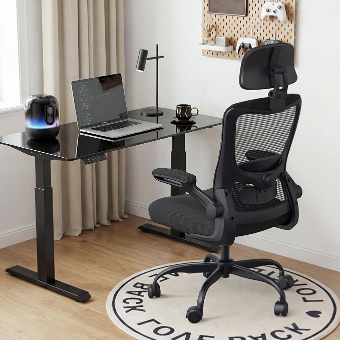 Ergonomic Office Chair for Long Hours, Adjustable Padded Lumbar Support for Lower Back Relief, 330 lb Capacity, Comfortable Computer Desk Chair for Home Office, Work & Study - Image 7