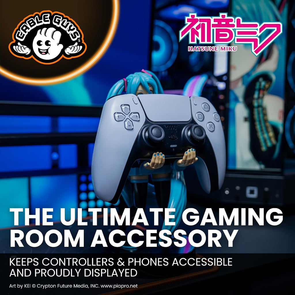Cableguys Hatsune Miku Figure Controller Holder & Phone Stand - Officially Licensed Vocaloid Anime Gift for Gamers, Compatible with Nintendo Switch, Xbox & PlayStation - Image 3