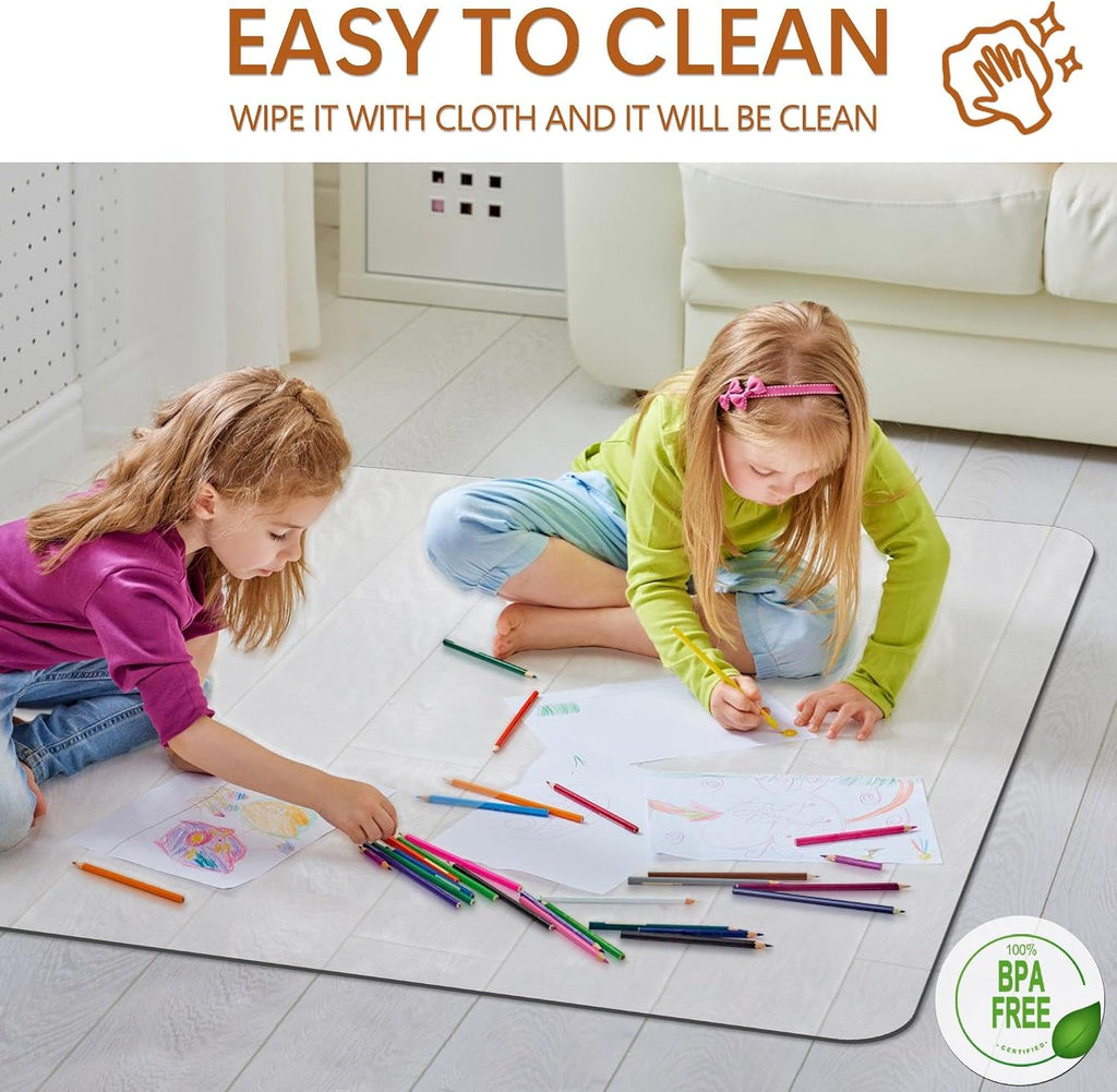 Office Chair Mat, 45" x 53" Vinyl Desk Chair Mat Clear Floor Protector Mat for Hardwood Floor/Rolling Chair Office & Home, Easy Glide and Flat Without Curling - Image 7