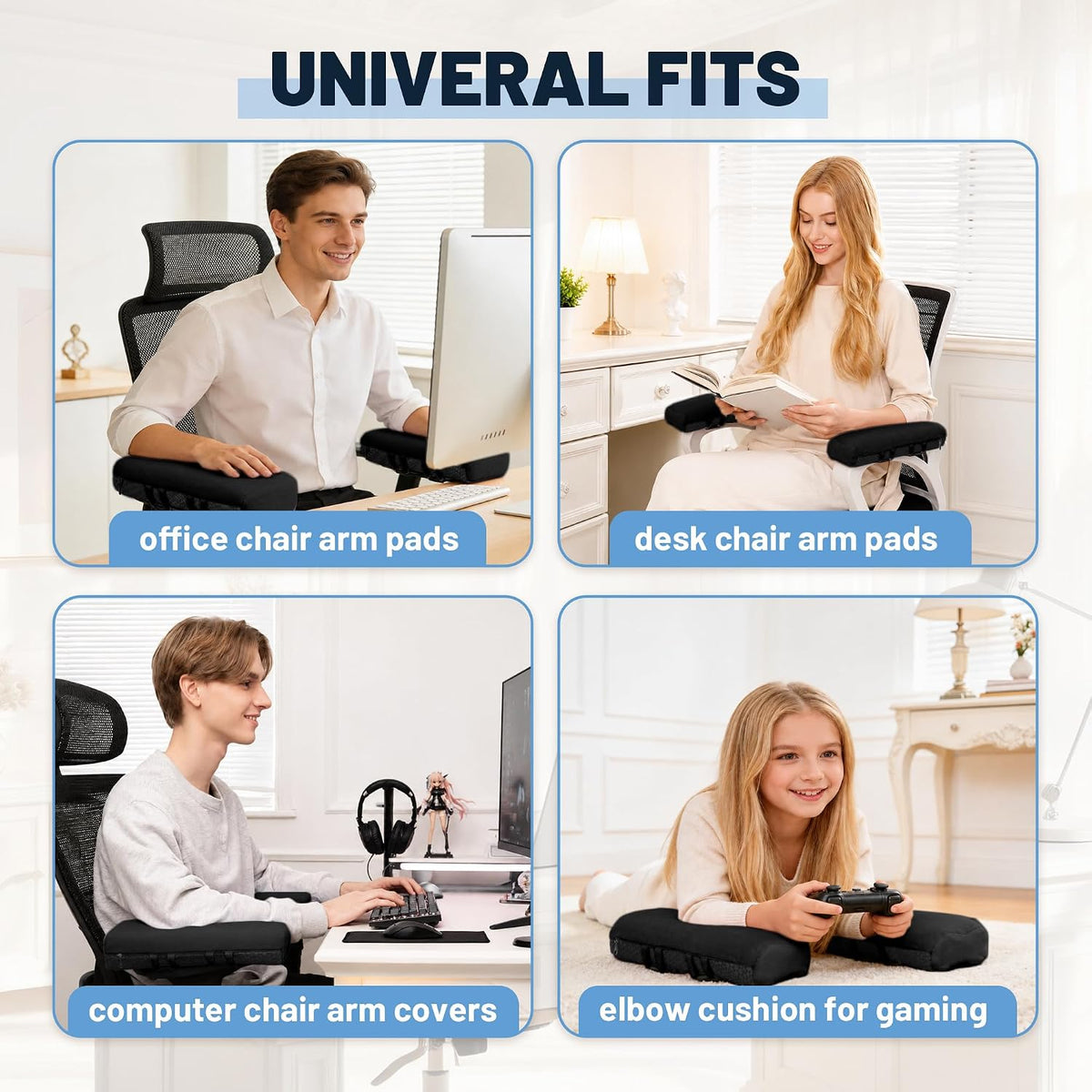 Office Chair Arm Covers Pads Premium Desk Chair Elbow Pads - Image 6
